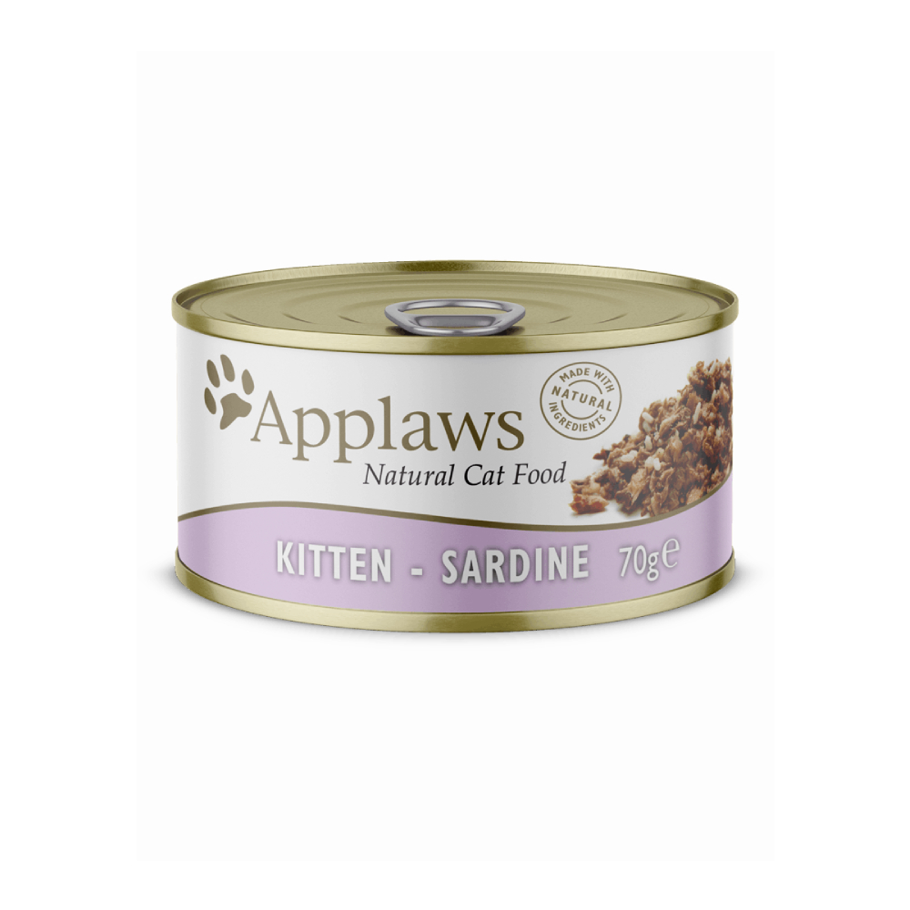 Applaws Bala pişik üçün konservləşdirilmiş yem, öz suyunda sardinalar, 70 q