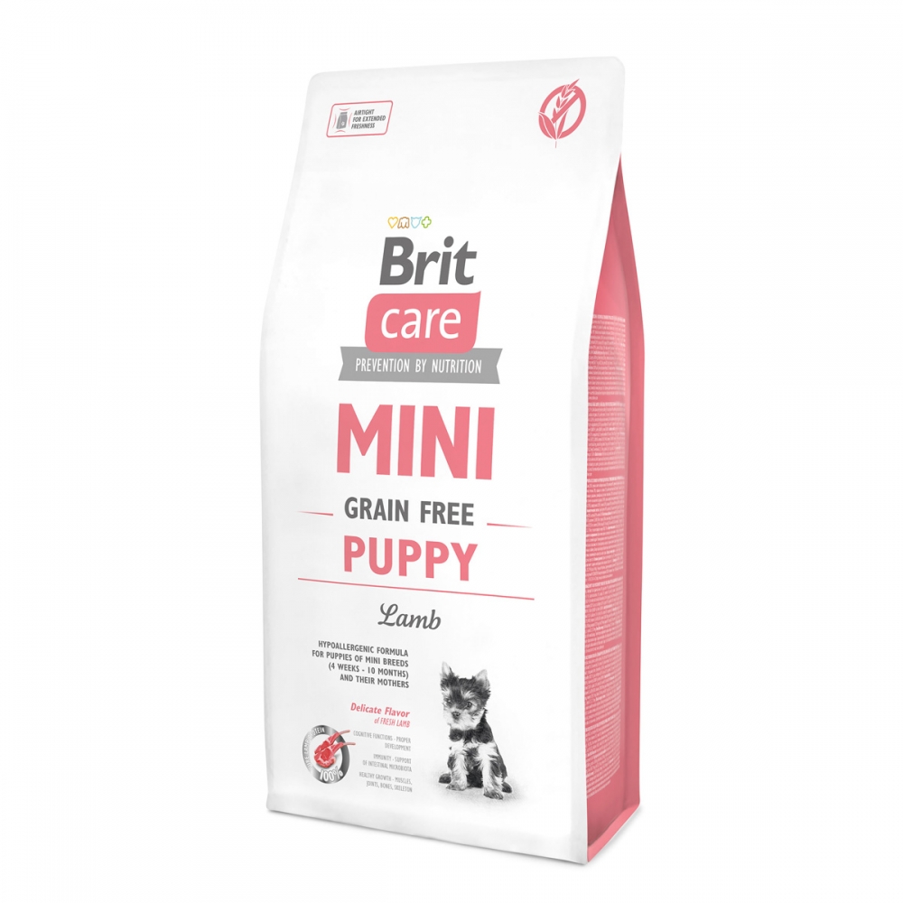 Brit Care Mini Puppy Quru yem, kiçik cins bala itlər üçün, dənsiz, quzu əti ilə