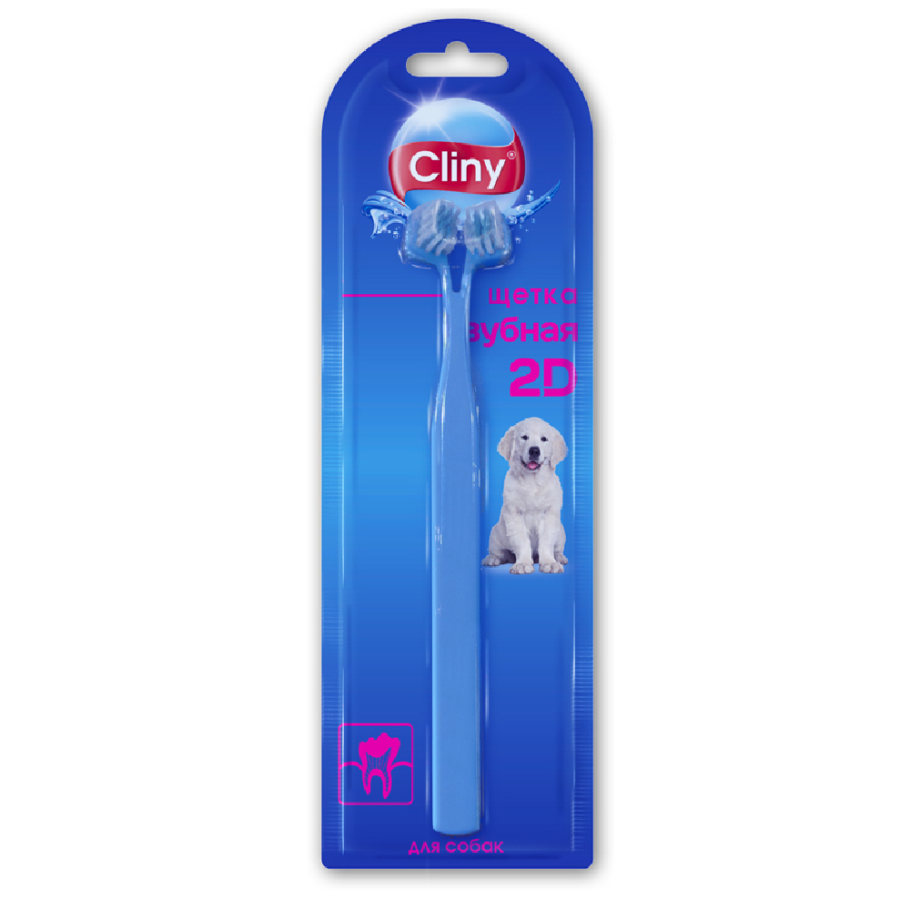 Cliny 2D İt üçün iki təmizləyici başlıqlı diş fırçası