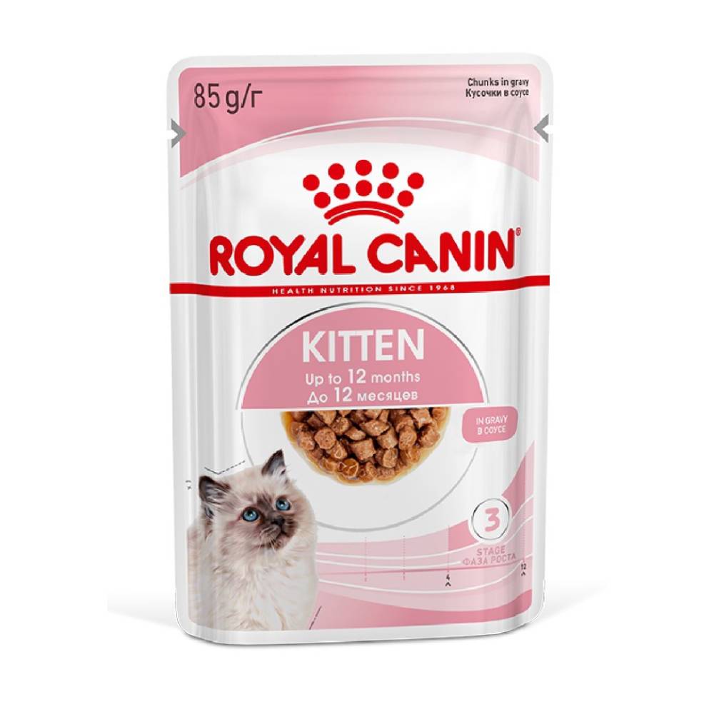 Royal Canin Kitten Instinctive Bala pişik üçün nəm yem, sousda dilimlər, 85 q