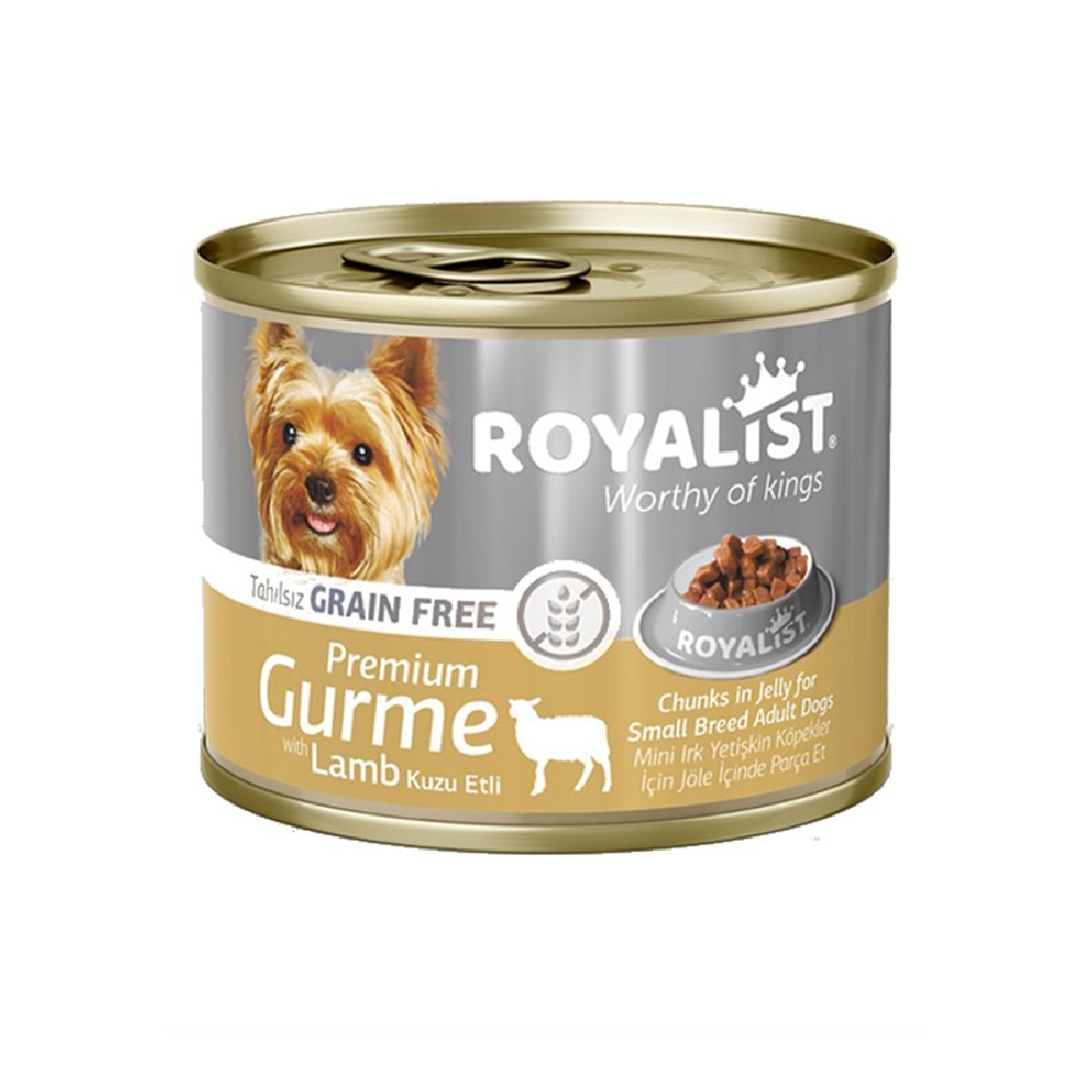 Royalist Premium Gourmet Kiçik cins yetkin it üçün konservləşdirilmiş yem, jeledə quzu əti ilə, 200 q