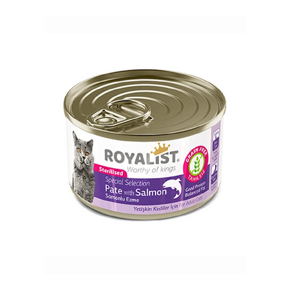 Royalist Special Selection Консервированный корм для стерилизованных кошек, с лососем в паштете, 80 г