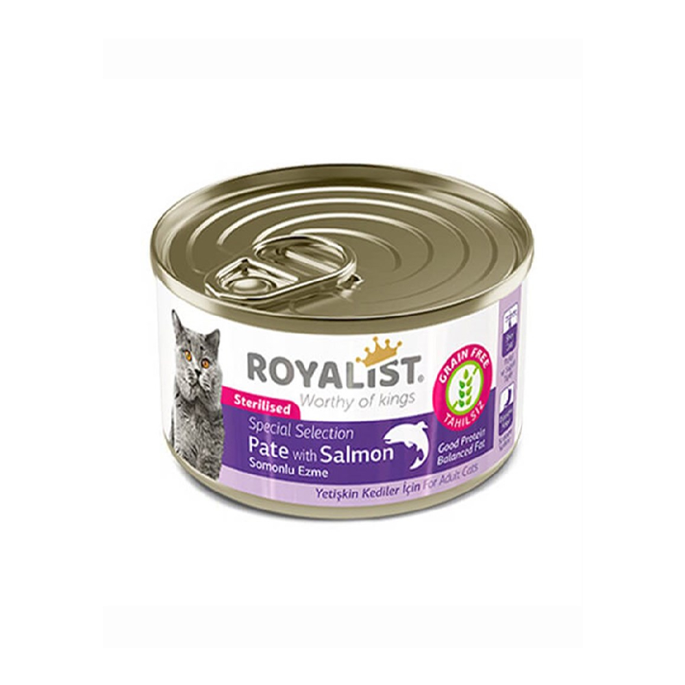 Royalist Special Selection Sterilizasiya edilmiş pişik üçün konservləşdirilmiş yem, paştetdə qızılbalıq ilə, 80 q