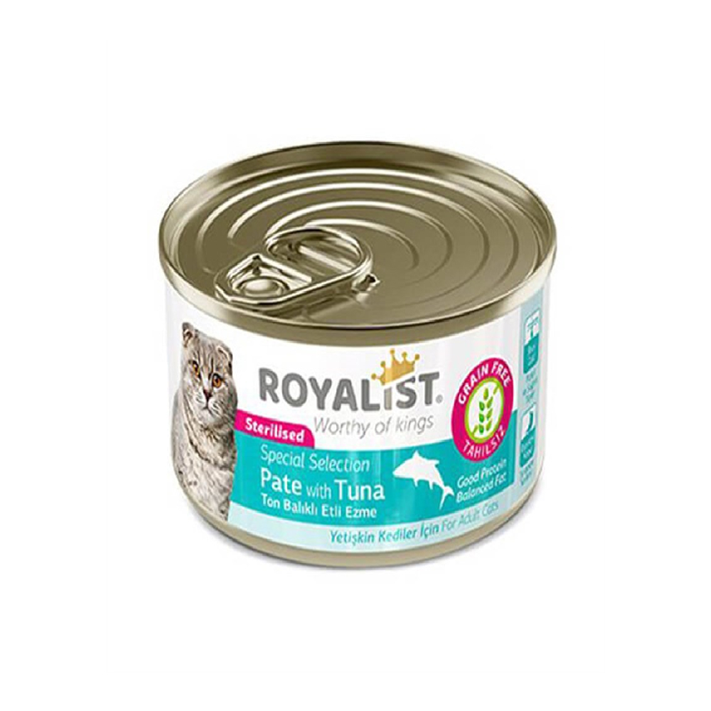 Royalist Special Selection Sterilizasiya edilmiş pişik üçün konservləşdirilmiş yem, paştetdə tuna balığı ilə, 80 q
