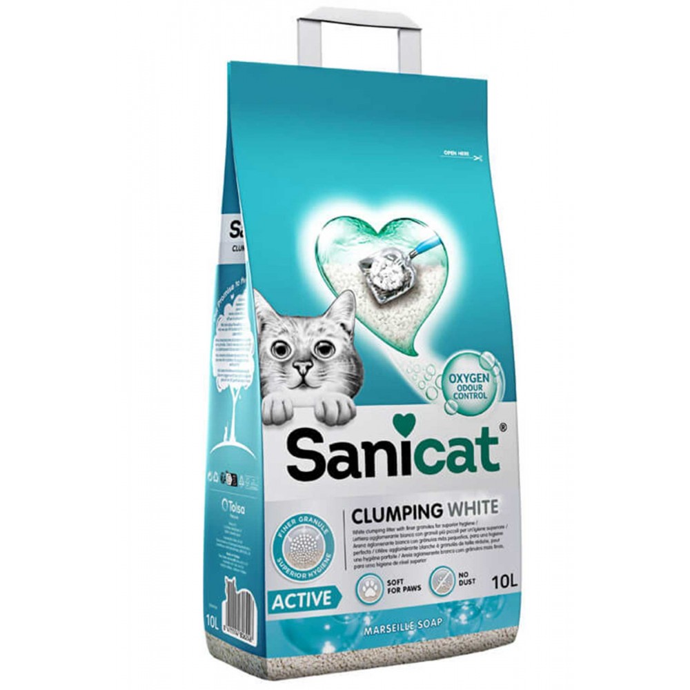 Sanicat Active Topalanan pişik qumu, marsel sabunu ətirli, 10 L