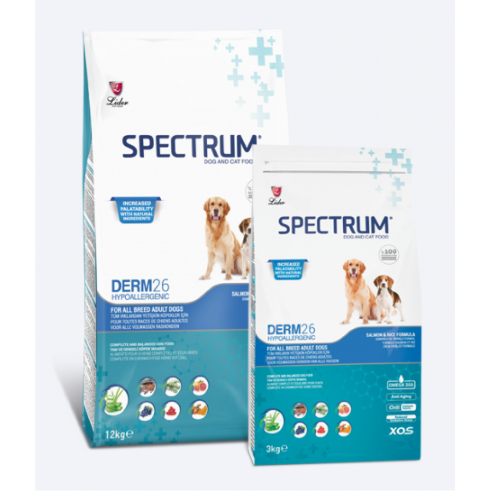 Spectrum Derm 26 Quru yem, bütün cins yetkin itlər üçün